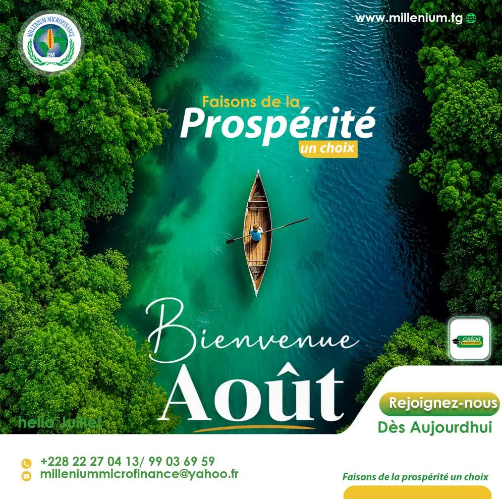 Millenium Microfinance — Série mensuelle « Bienvenue Août »