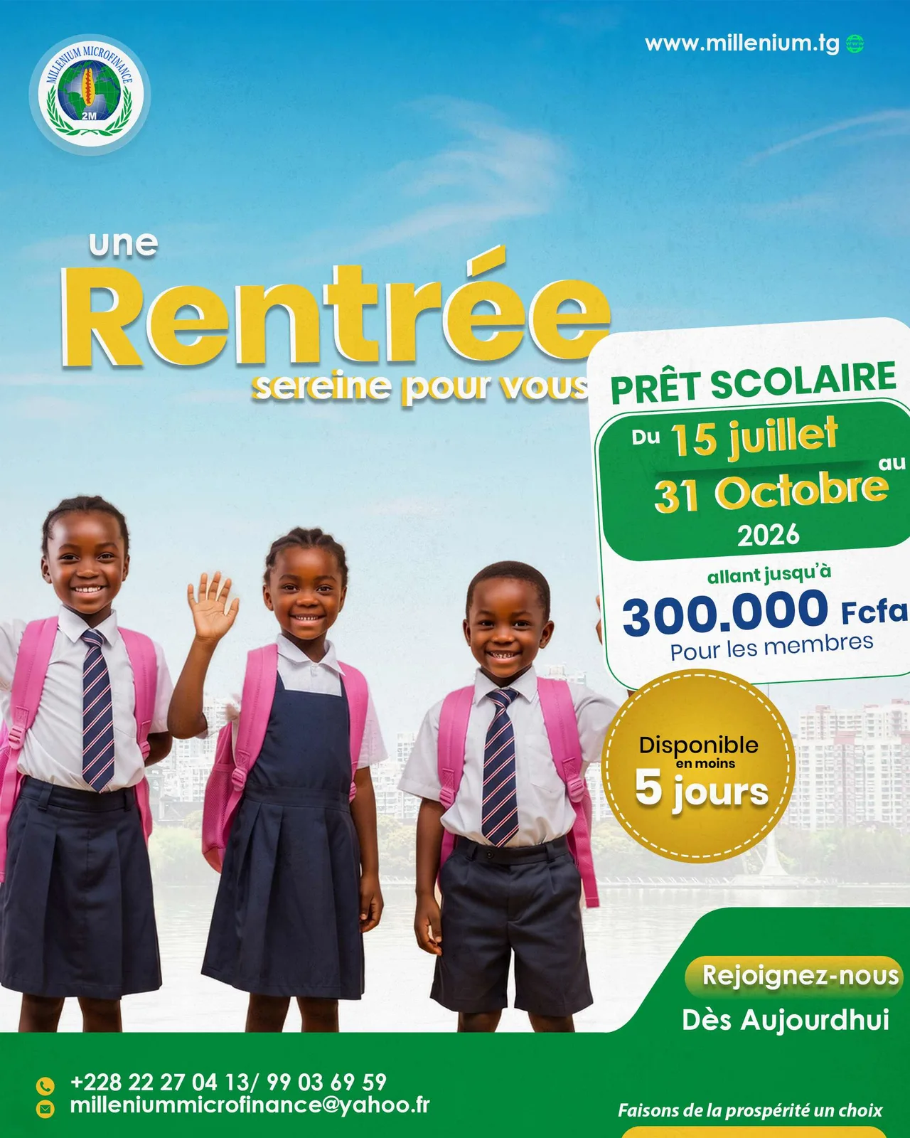 Millenium Microfinance — Affiche Rentrée
